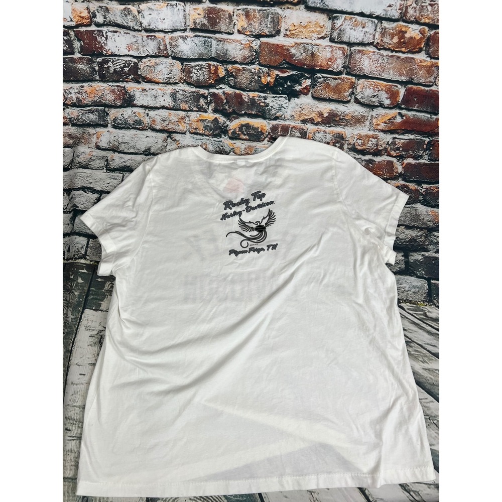 Harley-Davidson Mens White Rocky Top Pigeon Forge TN V-Neck Graphic T-Shirt 3XL - Picture 3 of 4